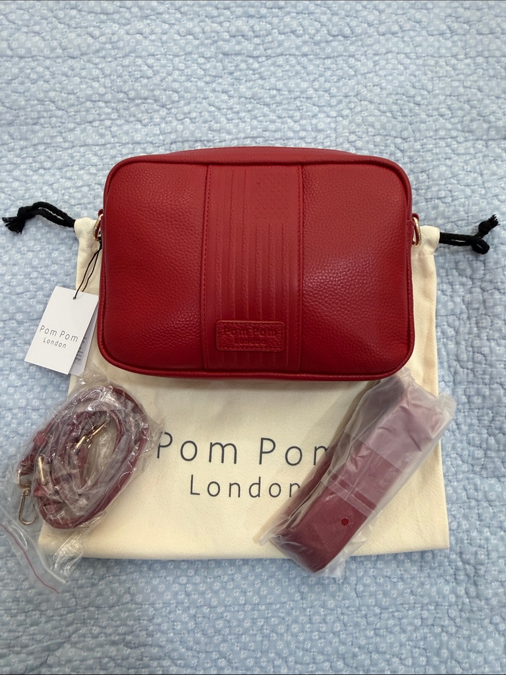 Pom Pom London red Americana City bag (QVC) exclusive